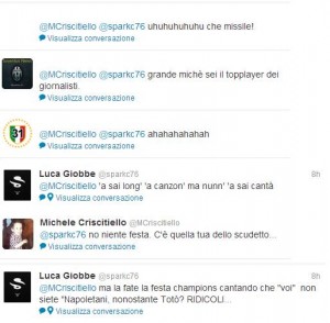 Il tweet polemico di Criscitiello