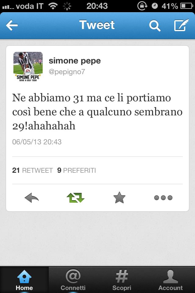 Il Tweet di Pepe