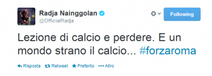 Il tweet di Nainggolan